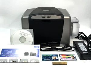 HID Fargo DTC1250e ID Card Printer Single Sided USB Tested Working w/Adapter - Picture 1 of 23