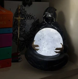 4.7" Halloween Decor Suriel & Floating Bat Crystal Ball Bookshelf Figurine Gift - Picture 1 of 7