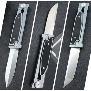 Cuchillo Plegable 3.15" Hoja D2 Bolsillo T6 Aluminio y G10 Mango Camping Táctico - Imagen 1 de 14