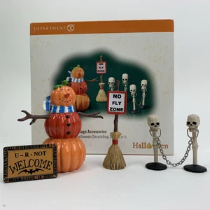 Dept 56 Halloween Decorating Set 800026 Set of 4 Village Accessories - READ - Picture 1 of 24