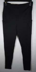 SO Women's High Rise Sporty Leggings Black Pockets Size Medium - Picture 1 of 8