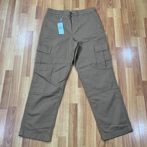 Lacoste Cargo Pants Mens Size 34x32 Brown Hiking Outdoors Utility Work Pockets - Picture 1 of 13