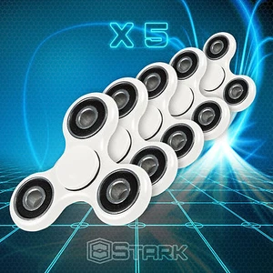 BLANCO Spinner Mano Tri Calmante Mesa de Enfoque Juguete EDC TDAH Autismo NIÑOS ADULTOS - 5 PIEZAS - Imagen 1 de 6