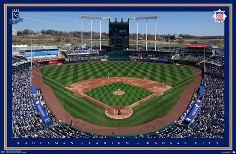 KANSAS CITY ROYALS GAMEDAY Kauffman Stadium Official MLB Baseball 22x34 POSTER Cover
