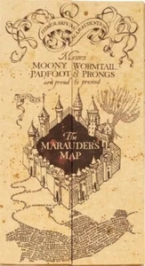 HARRY POTTER Marauder`s Karte des Rumtreibers der Hogwarts Schule für Zauberei. - Bild 1 von 5