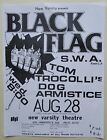 original vintage 1985 black flag henry rollins handbill flyer punk music 8.5x11