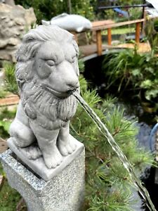 Wasserspeier,  Wasserspiel, Teichfigur Löwen Skulptur