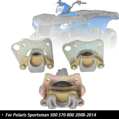 For Polaris Sportsman 500 570 800 Front & Rear Brake Calipers w/Pads 2008-2014 — 第 1/4 张图片