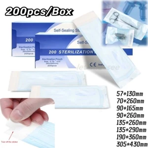 Self Sealing Sterilization Pouch Bags Dental Disposable Sterile Bags 200pcs/Box - Picture 1 of 16