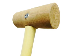 Soft Rawhide Mallet 1-1/4" Diameter Head Natural Rawhide Non-Marring #2 Hammer - Picture 1 of 10