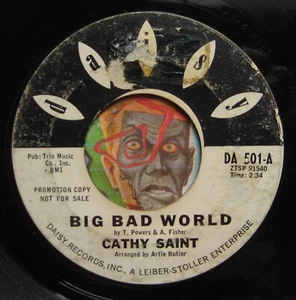HEAR Cathy Saint 45 Mr Heartbreak / Big Bad World DAISY R&B soul - Picture 1 of 2