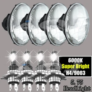 8pcs 5 3/4 5.75" Round LED Headlights HI/LO Beam for Chevrolet Corvair 1960-1969 - Picture 1 of 20