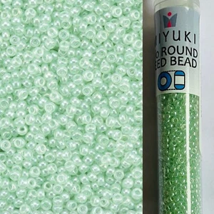 Miyuki Seed Beads Size 11 Opaque Light Mint 24 grams Tube - Picture 1 of 1