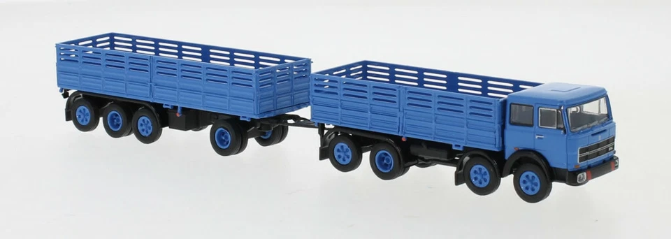 BREKINA 58531 Fiat 691 Millepiedi autocarro e rimorchio azzurro scala HO 1 87