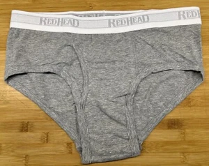 Red Head Brand Men's Cotton Brief Underwear Low Rise Vintage Gray Sz L Gray - Picture 1 of 4