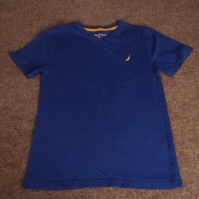Nautica  V Neck Tshirt Youth M 10/12 Blue - Image 1 of 4