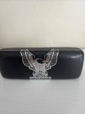 Harley Davidson Motorcycle Eyeglass Case Sunglasses Hard Shell Black - Image 1 of 4