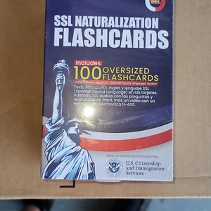 SSL Naturalization 100 Oversized  Flashcards U.S. Citizenship Immigration Servic - Picture 1 of 2
