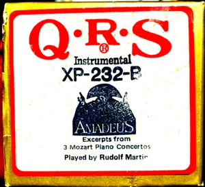 QRS Instrumental Mozart AMADEUS 3 Piano Concertos XP-232-B Player Piano Roll - Picture 1 of 1