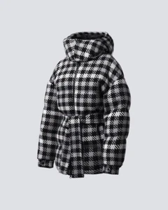 Perfect Moment Star Gingham Ski Jacket Black Check Size S RRP £795 BNWT 60% OFF - Picture 1 of 3