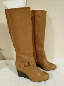 Mia "Claretta" Women's Faux Leather Boots     Size 7M   Camel    New    (T020K) - Picture 1 of 9