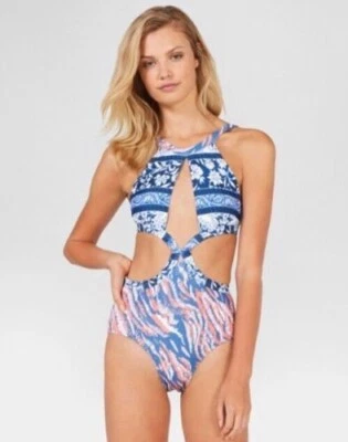 NUEVO con Etiquetas Traje de Baño de Una Pieza Sexy Azul Índigo por Minkpink Resort Foto 1 de 4