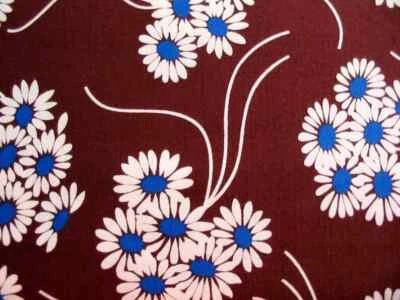 Denyse Schmidt-Katie Jump Rope Collection-Daisy Bunch Brown & Blue( 13x22)OOP - Image 1 of 3