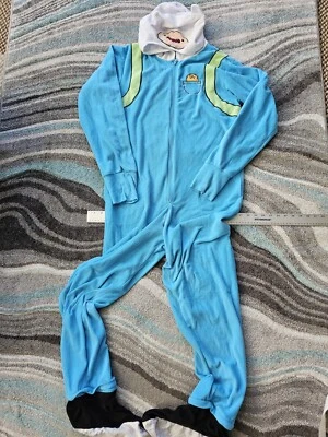 Adventure Time Pajama Costume Large Finn Fleece  - Image 1 of 4