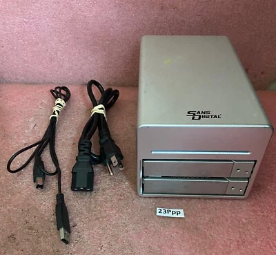 Sans Digital RAID Case With 2x 2TB External USB 2.0 Hard Drives. - Image 1 of 4