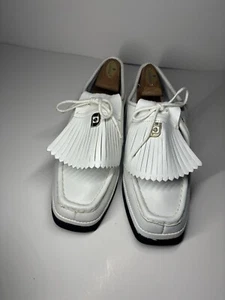 Zapatos de golf Footjoy Softjoy de colección para hombre 8,5 M zapatos vintage con flecos blancos - Imagen 1 de 18