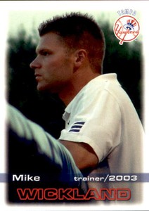 2003 Tampa Yankees Grandstand 28 Mike Wickland Trainer Greensboro North Carolina