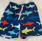 Millie & Maxx Boys Colorful Shark Swim Suit Trunks Shorts Lined  Size 6