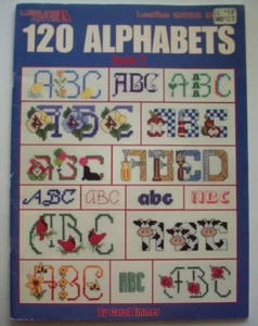 120 Alphabets sampler letters cross stitch pattern holiday flowers animals - Picture 1 of 3