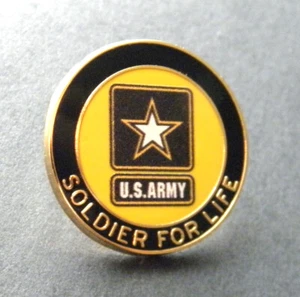 US ARMY SOLDIER FOR LIFE ROUND LAPEL PIN BADGE 1 INCH - Picture 1 of 2