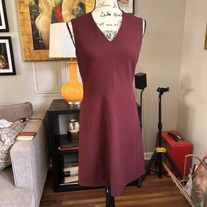 M.M. Lafleur Annie Dress Womens 6 Claret Stretch Ponte Sheath Capsule Workwear - Picture 1 of 8