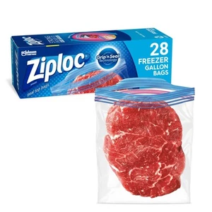 Gallon Sacchetti Congelatore Conservazione Alimenti, Tecnologia Grip 'n Seal per una Presa Più Facile, Op... - Foto 1 di 8