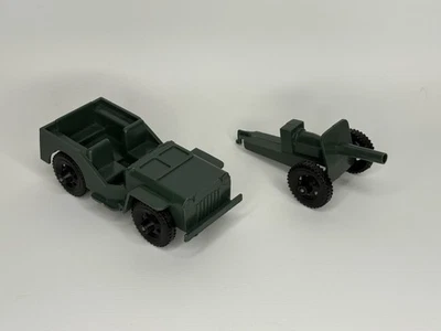 Cañón Jeep y obús del ejército Tim-Mee Toys vintage, ENVÍO GRATUITO Foto 1 de 4