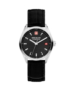 SWISS MILITARY HANOWA Women Analog Quartz Casual Watch Classic Dress Black Dial - Picture 1 of 6