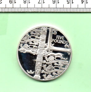 2002 ALDERNEY LATE QUEEN'S GOLDEN JUBILEE ORIGINAL PROOF 92,50% SILBER 5£ (467) - Bild 1 von 2