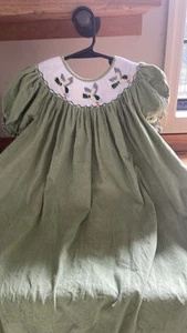 mom&me Girls 6 smock Smocked Duck Mallard Dress - Picture 1 of 10