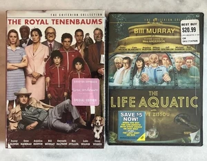 Wes Anderson DVD Lot Criterion: The Royal Tenenbaums/ The Life Aquatic NEW Rare - Imagen 1 de 3