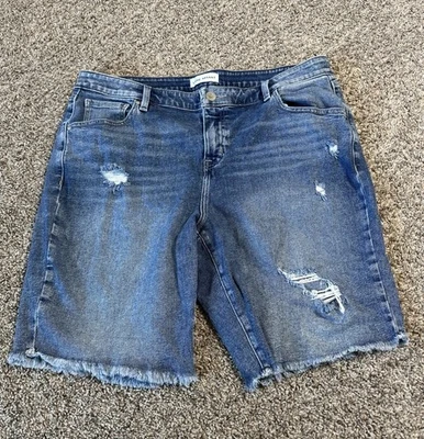 Pantalones cortos de mezclilla con dobladillo crudo Lane Bryant para mujer talla 14 (medida 38X9,5) Foto 1 de 4