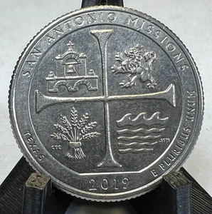 2019 W US, San Antonio Missions , 25c US ATB Quarter, West Point #2 - Picture 1 of 2