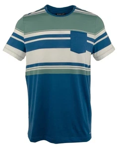 Michael Kors Men's Color-Blocked Striped Cotton T-Shirt-PB-L - Picture 1 of 2