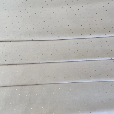 Pottery Barn Kids Set Of 4 Panels 44x63  Blackout Blush W Gold Polka Dots - Image 1 of 4