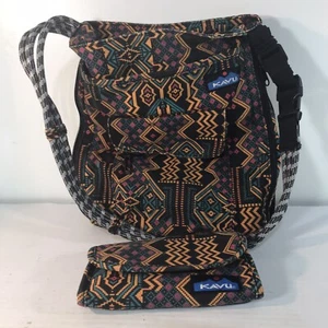 Kavu Multi Aztec Large Rope Crossbody Bag W-Matching Wallet - Picture 1 of 13