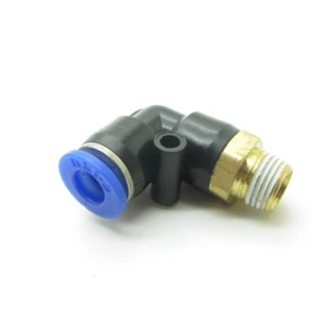 5 X L Shape 6mm to 1/8" Elbow Connector Push In Fitting for Pneumatic Valve - Picture 1 of 6