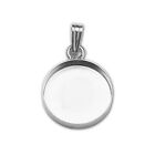 1Pcs 16Mm Cup Charms Silver Jewelry Blanks Jewelry Bezels  For Jewelry Making