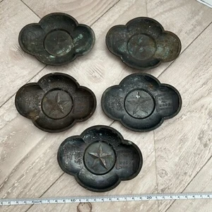 WWII Japanese Army Discharge Commemorative Chataku Japanese tea saucer Set of 5 - Picture 1 of 8