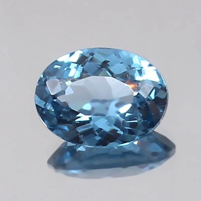 AAA Natural Flawless Brazilian Aquamarine Loose Oval Gemstone Cut 12x10 MM - Image 1 of 4